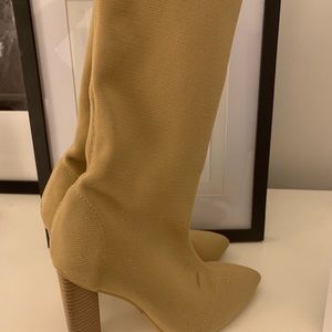 Tan Sock Boots